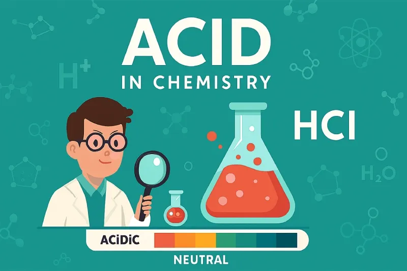 Acid: A substance that can donate a proton (H⁺ ion)