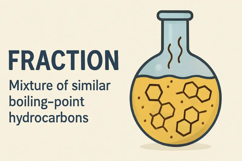 Fraction: Mixture of similar boiling-point hydrocarbons
