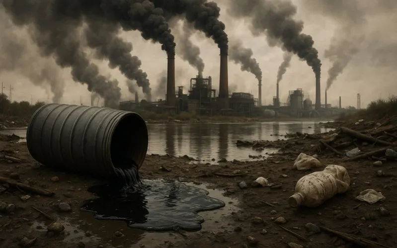 Pollution: Harmful contamination of the environment