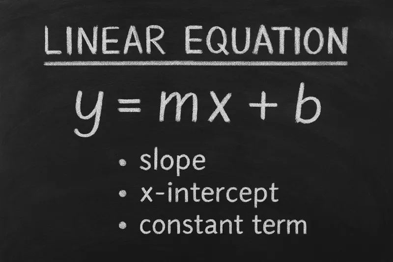Linear equation: A linear equation has no terms with a power in x greater than one
