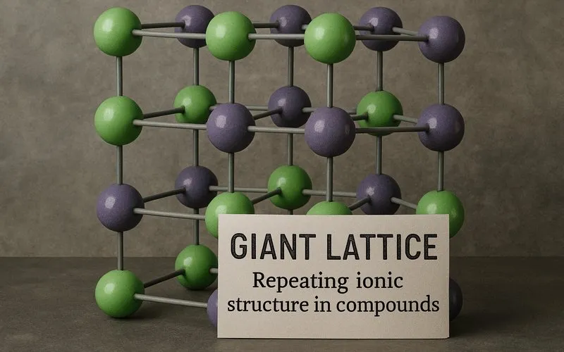 Giant lattice: Repeating ionic structure in compounds