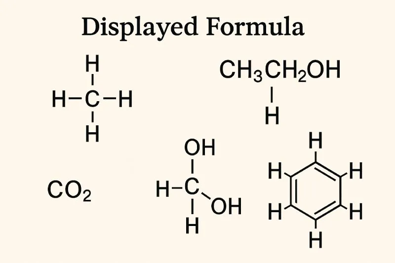 Displayed formulas visually depict molecular structures and chemical reaction pathways clearly
