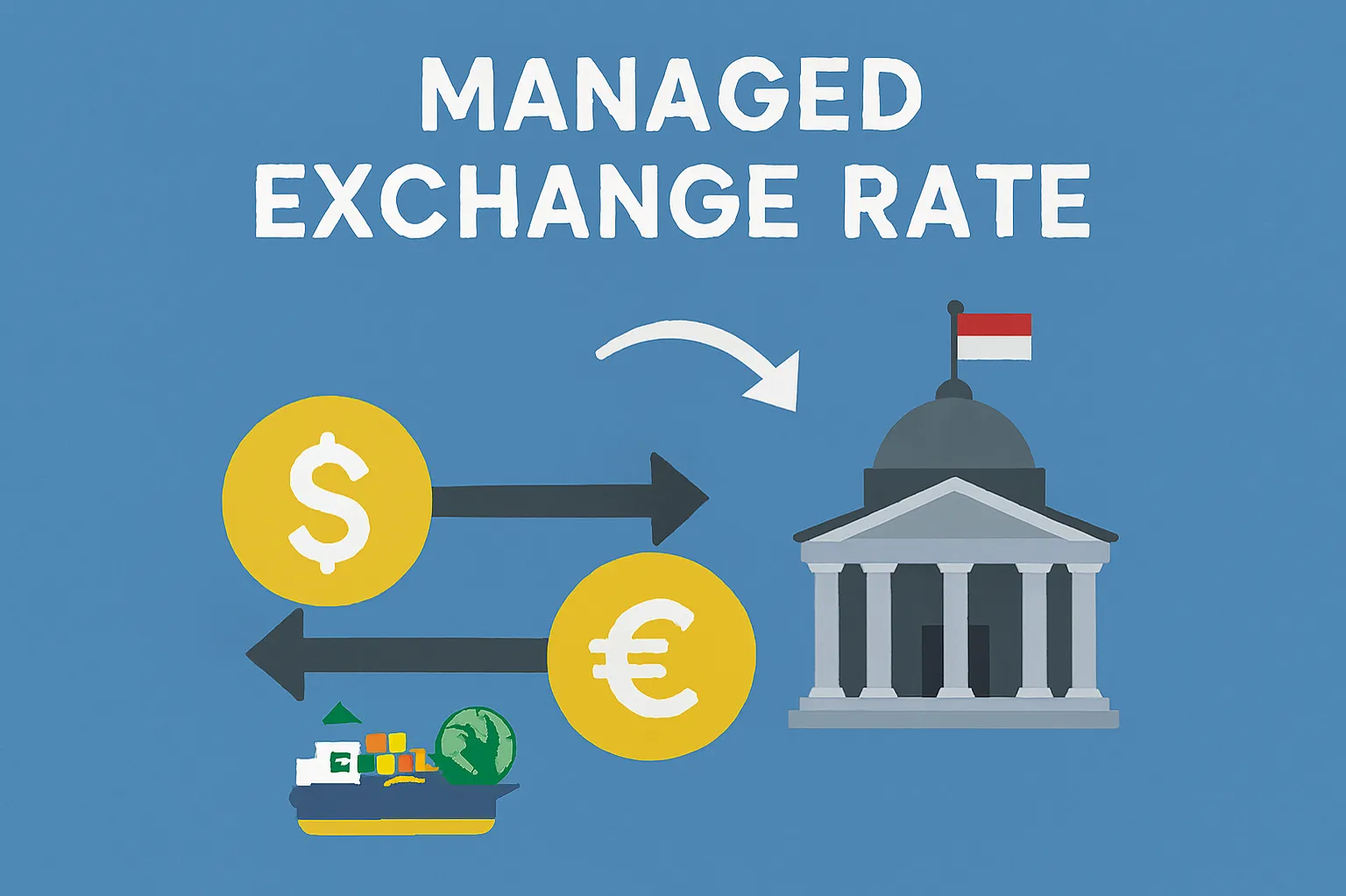 Managed exchange rate: An exchange rate system where government intervenes to influence currency value.