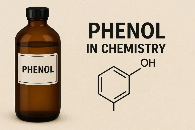 Phenol: An aromatic compound where a hydroxyl (-OH) group is directly attached to a benzene ring