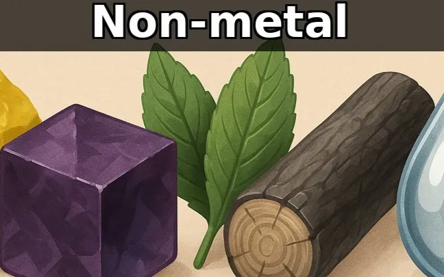 Non-metal: Element that is dull, brittle, and does not conduct heat or electricity well