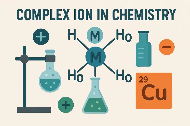 Complex Ion: A central metal ion surrounded by coordinately bonded molecules or anions, known as ligands