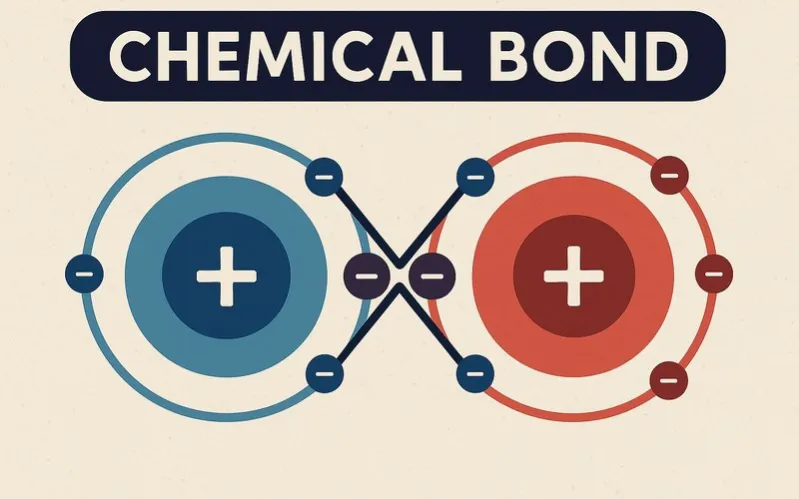 Chemical bond: Force that holds atoms together in a compound