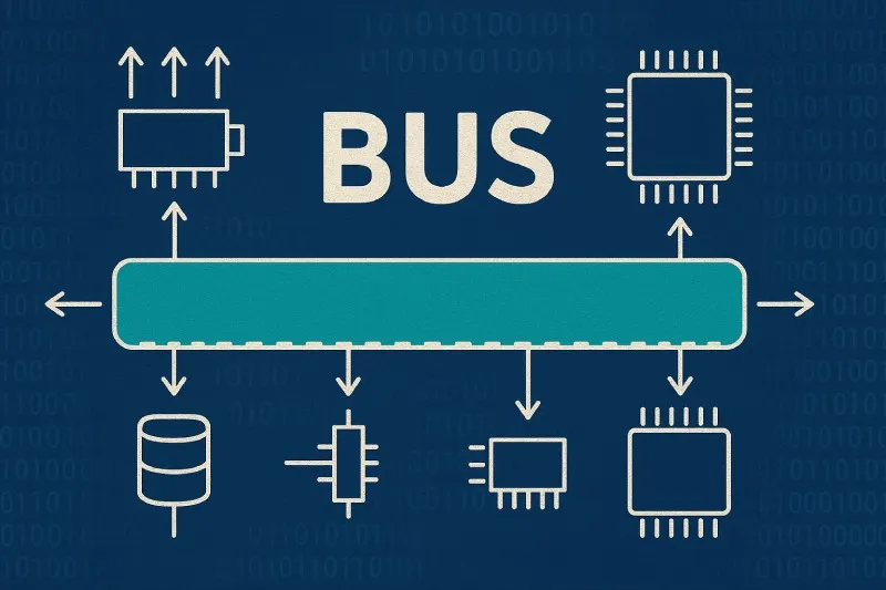 Bus: common pathway connecting computer components for data transfer and communication