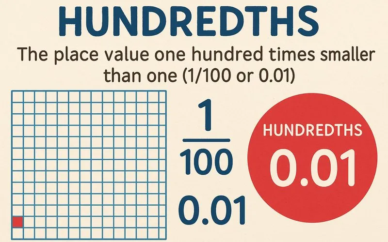 Hundredths (1/100 or 0.01) 