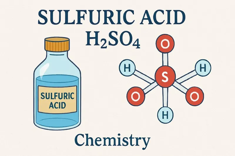 Sulfuric acid (H₂SO₄): Strong industrial acid