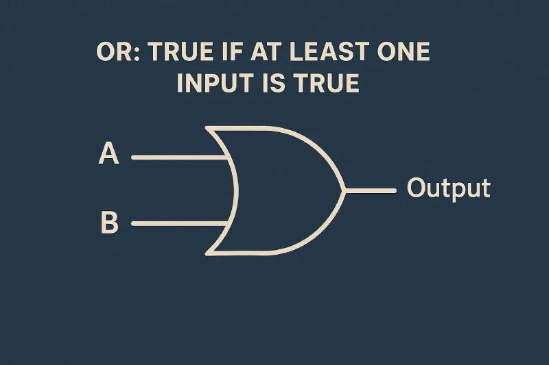 OR: TRUE if at least one input is TRUE