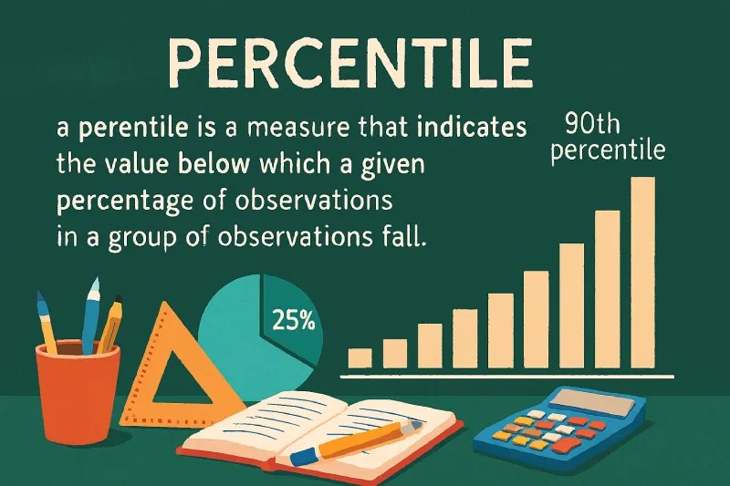 Percentile: The value of data at a specified position
