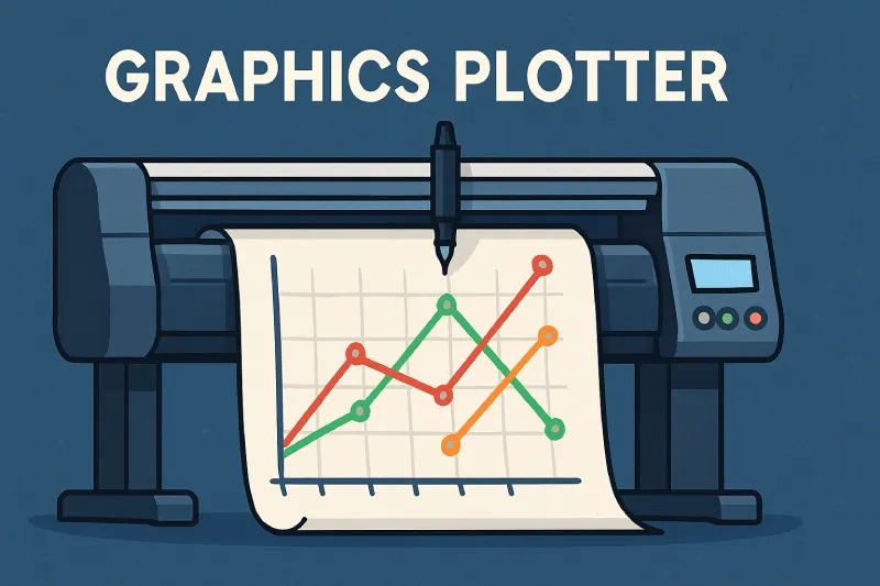 Graphics Plotter: An output device that draws vector graphics using pens