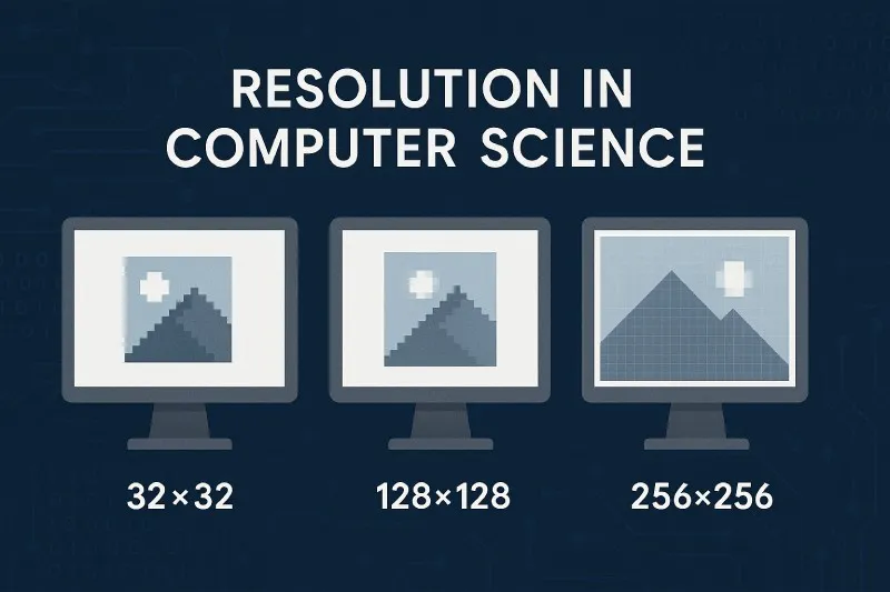Resolution: The number of pixels per row and column in an image or display