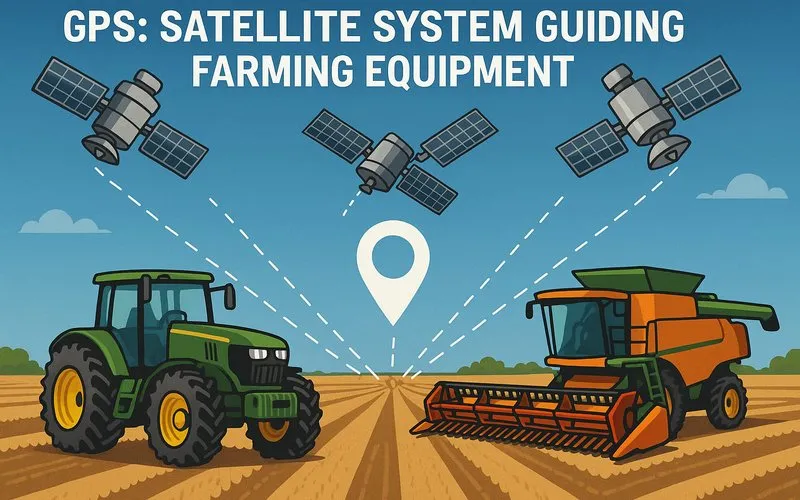 GPS: Satellite system guiding farming equipment