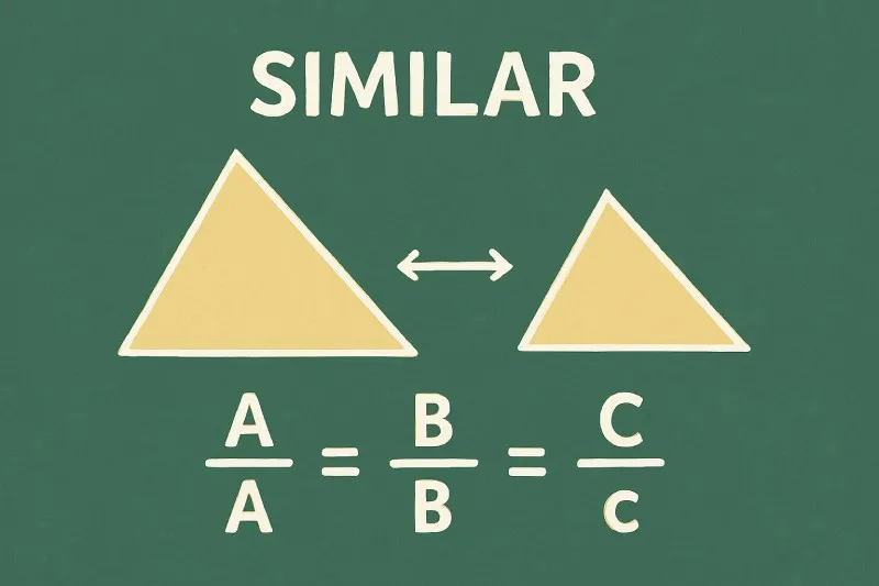 Similar: Plane objects that have the same shape and proportion but are different in size