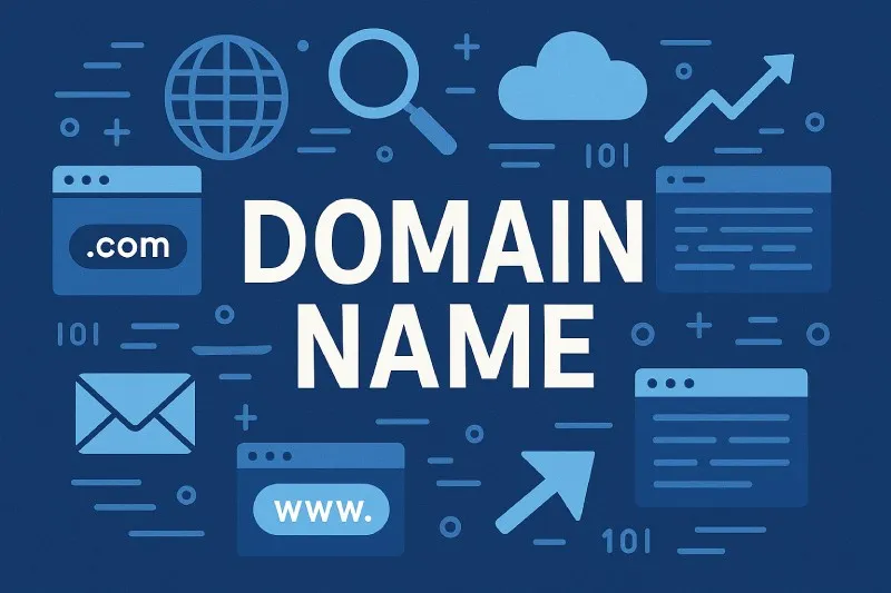Domain Name: A human-readable name for a website, translated by DNS into an IP address
