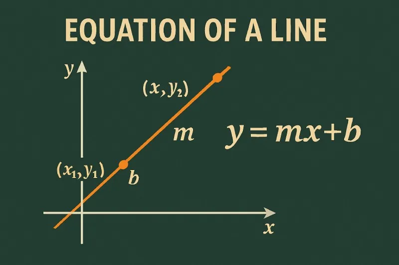 Equation of a line: Lines relate coordinates via equations