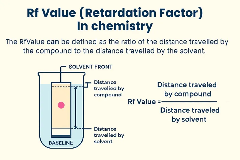 Rf Value (Retardation Factor): Quantifies compound migration in chromatography