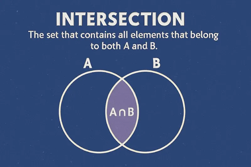 Intersection: The intersection of two sets is the set of elements that are found in both sets