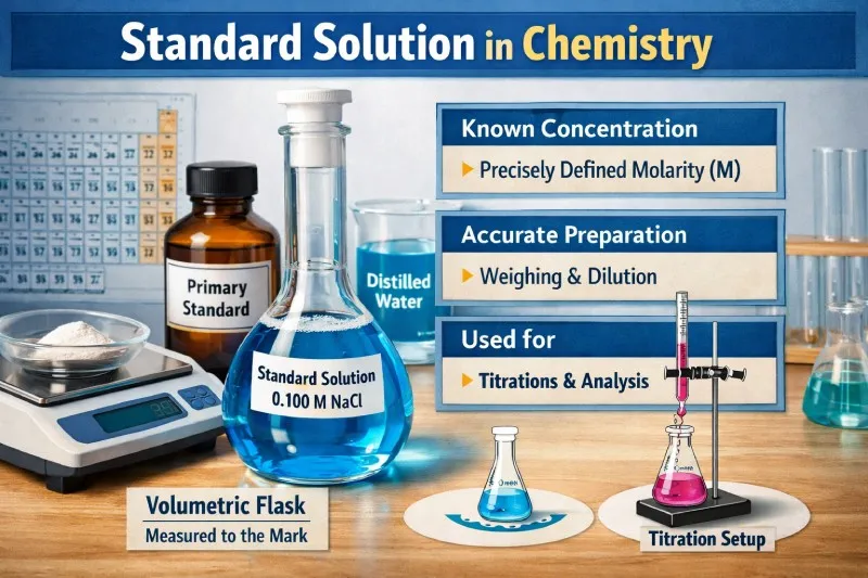 Standard solution: Solution of known concentration