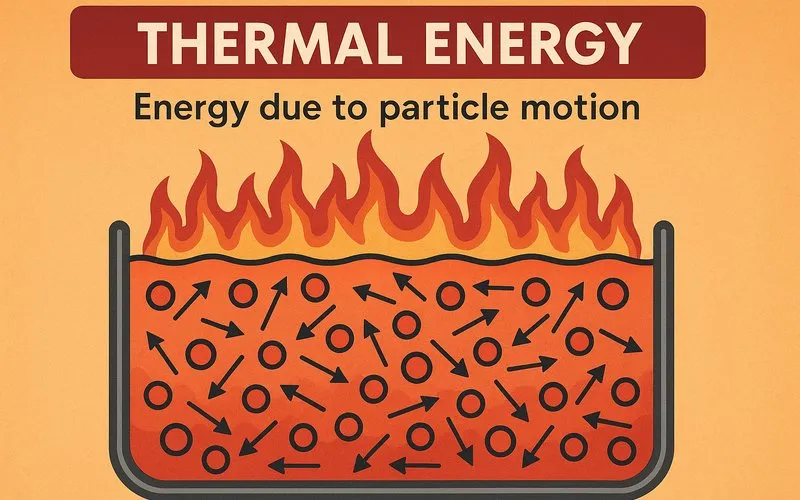 Thermal energy: Energy due to particle motion