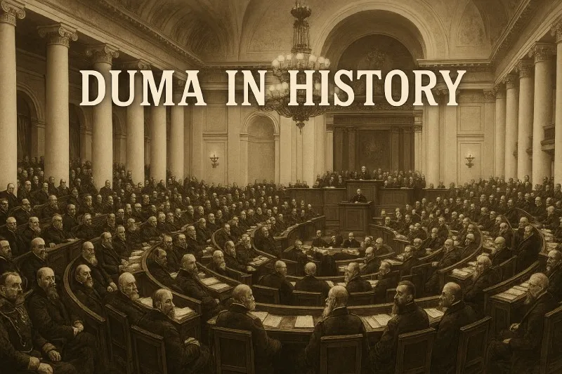 Duma: The elected legislative body in Russia between 1906 and 1917