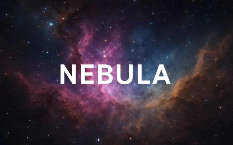 Nebula: A large cloud of gas and dust in space