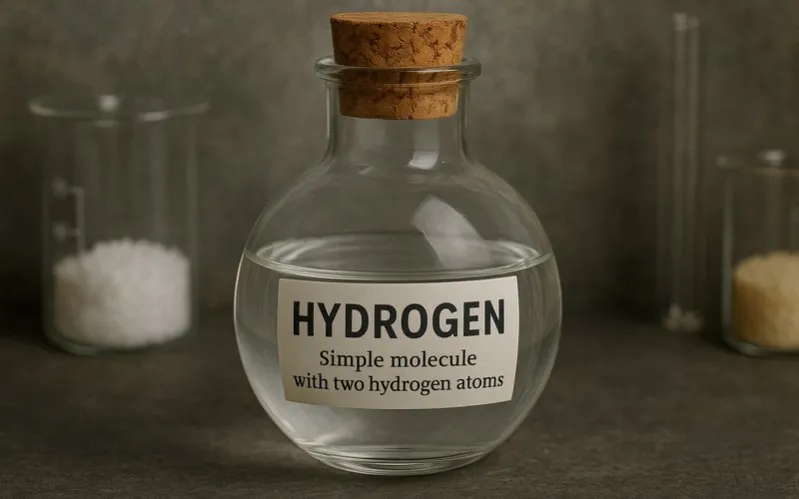Hydrogen: Simple molecule with two hydrogen atoms