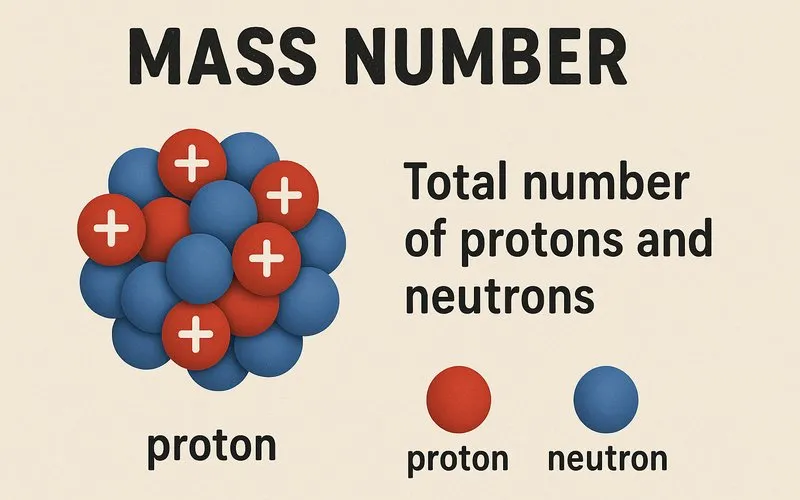 Mass number: Total number of protons and neutrons