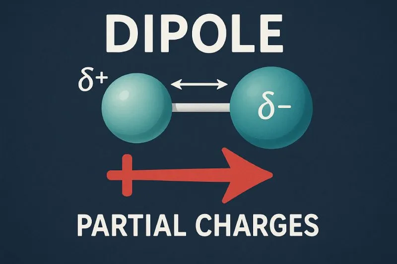 A dipole is a molecule's permanent charge separation