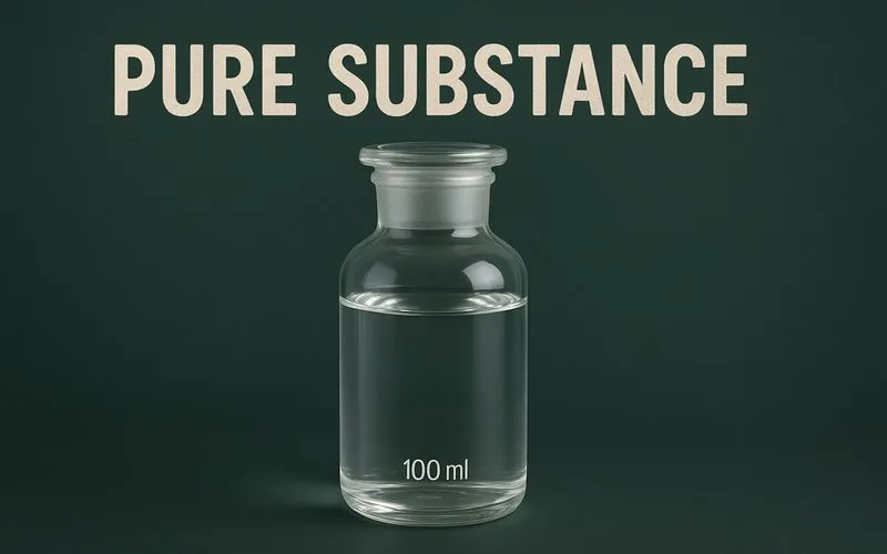 Pure substance: Material made of only one type of particle