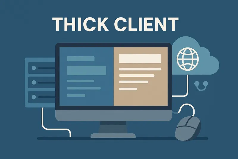 Thick Client: A client that performs significant processing locally