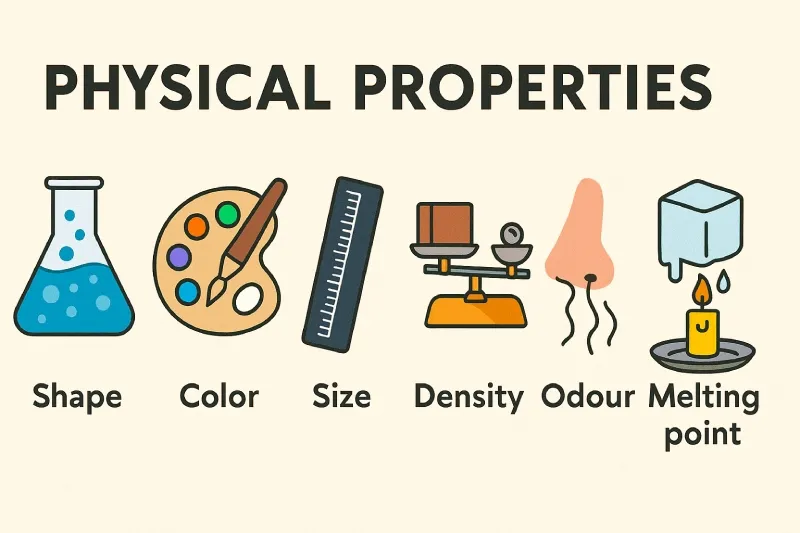 Physical properties are measurable characteristics of a substance